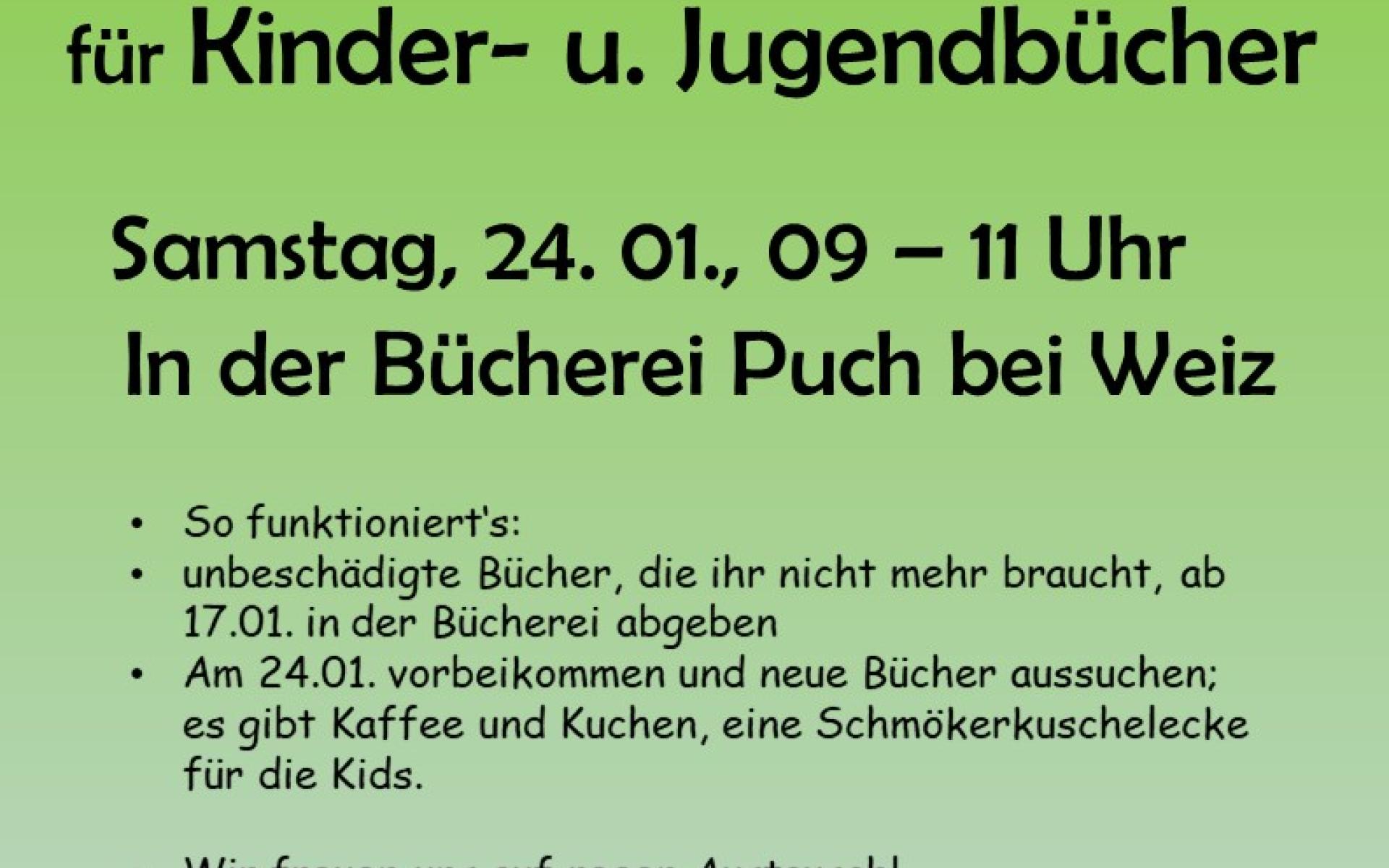 Büchertauschtisch für Kinder- und Jugendbücher