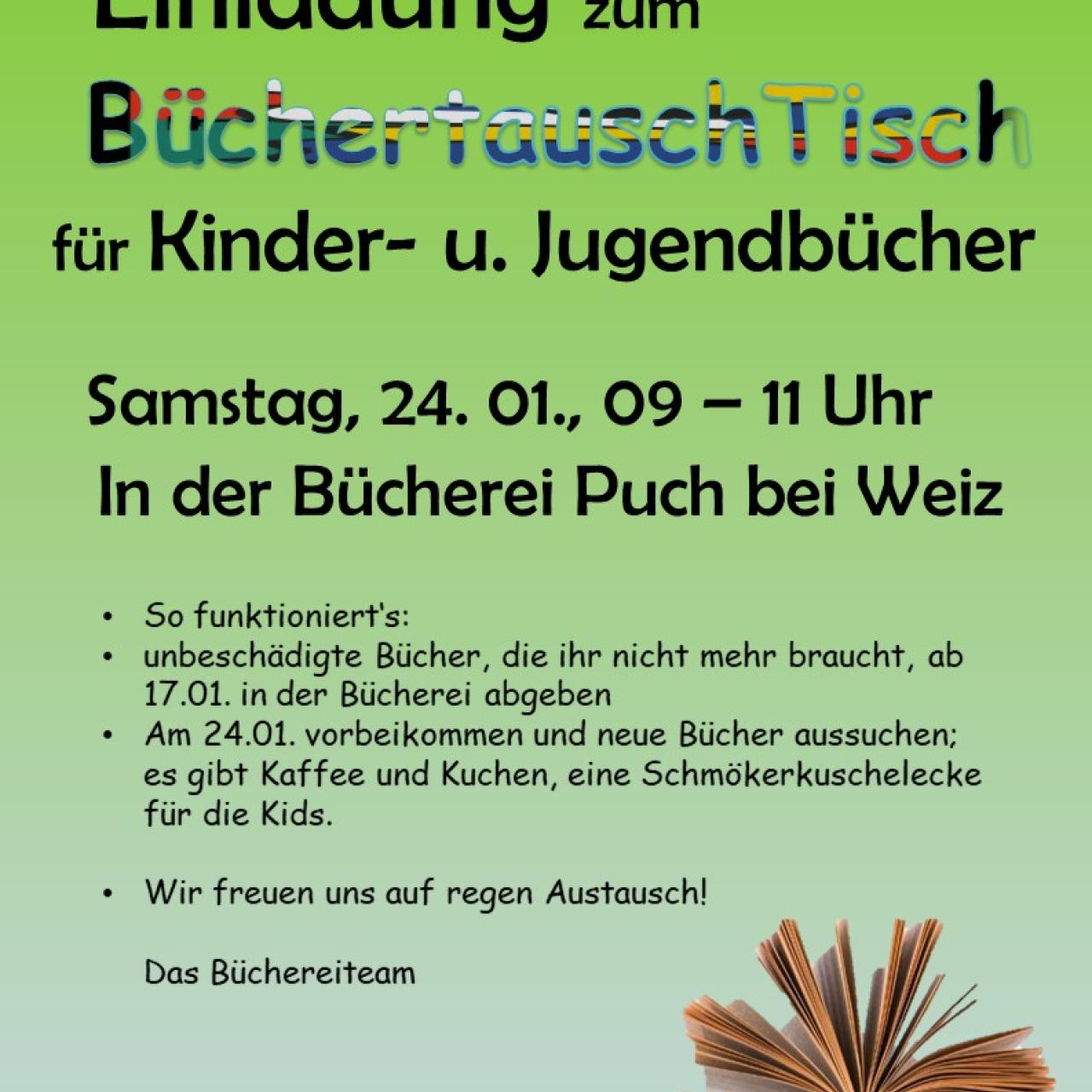 Büchertauschtisch für Kinder- und Jugendbücher